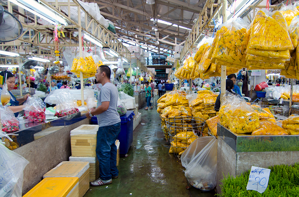 markets in Bangkok, bangkok, thailand, community, pak khlong talat, flower market