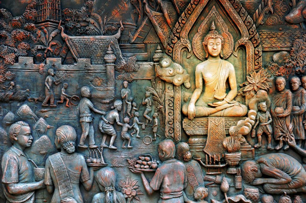 Thai etiquette stems from Buddhist principles.