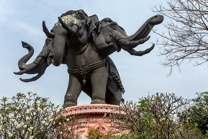 historical sites in Thailand, erawan museum, samut prakarn