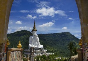 Wat Pha Sorn Kaew against the mountains of Phetchabun
