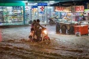 Rainy Bangkok footpath survival guide