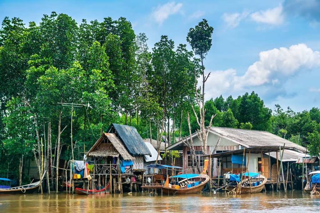 Fishermen's village in Koh Klang, one of the Andaman Sea islands in Thailand.