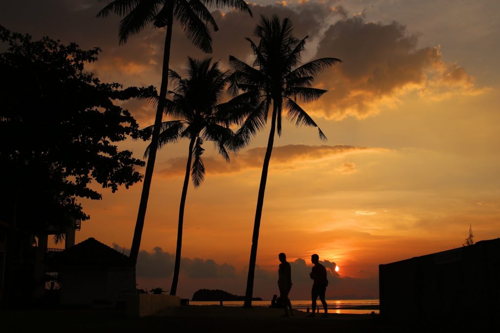 Sunset in Koh Lanta, one of the Andaman Sea islands in Thailand.