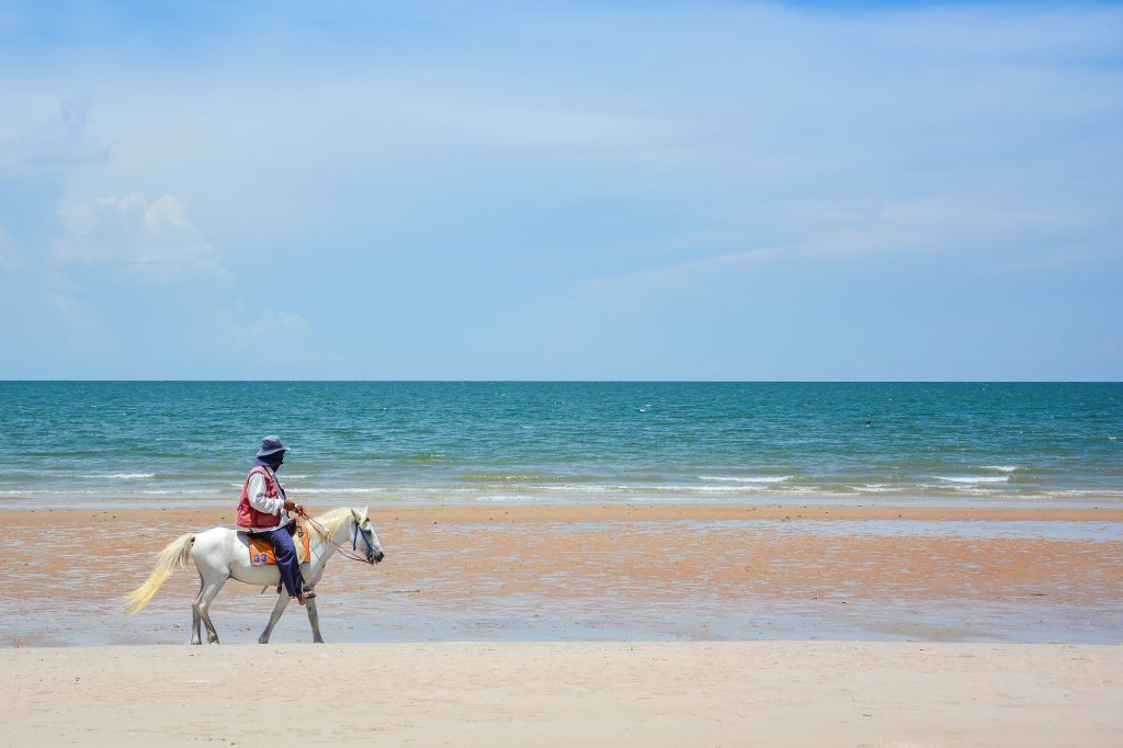 Hua Hin Beach, Horse, Sea, Sun, Beach, Best for Thailand in August  