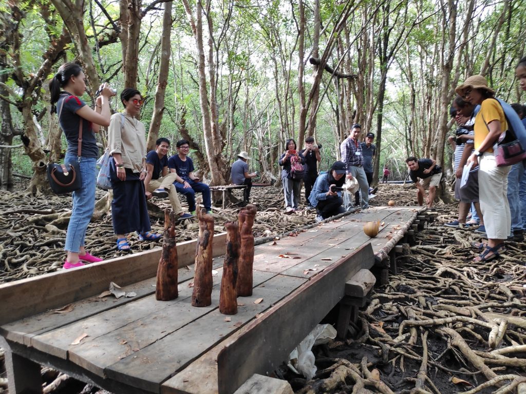 Bowling in mangrove forest, community-based tourism, Ban Tha Ranae 