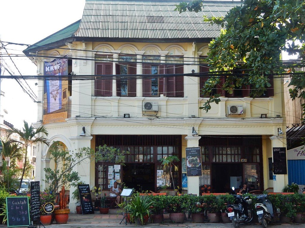 French colonial buildings Kampot