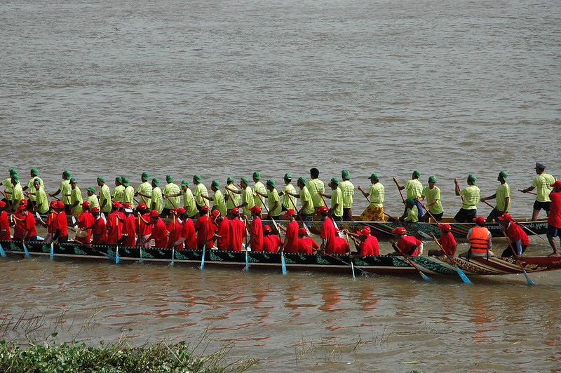 Boat race, Water festival, Cambodia in November 