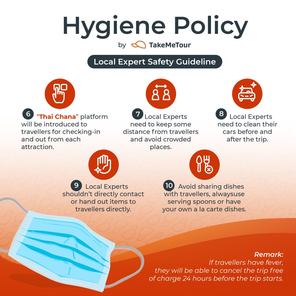Hygiene Policy by TakeMeTour to travel and prevent Covid-19.